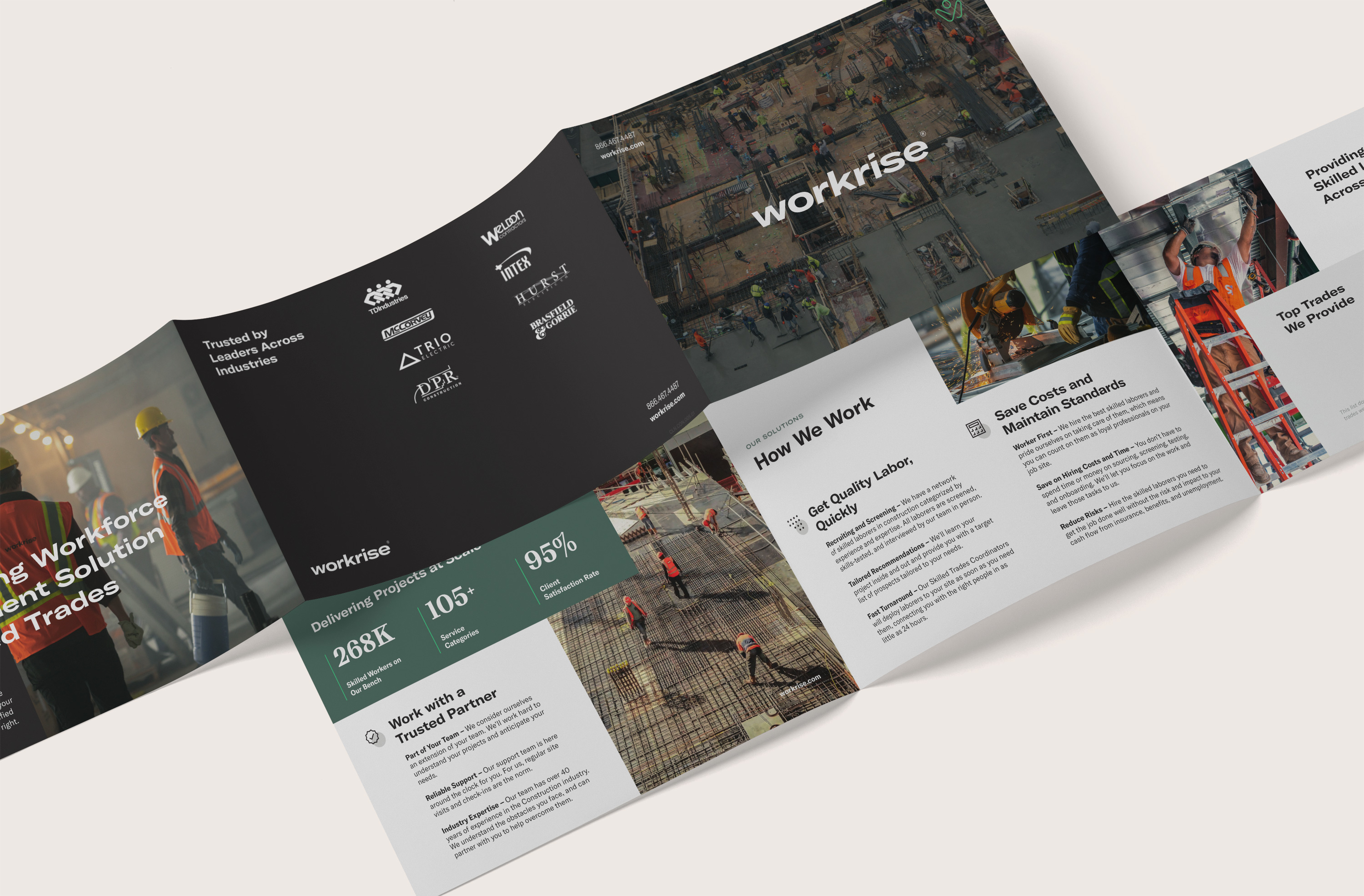 Workrise AGC trifold brochure spread