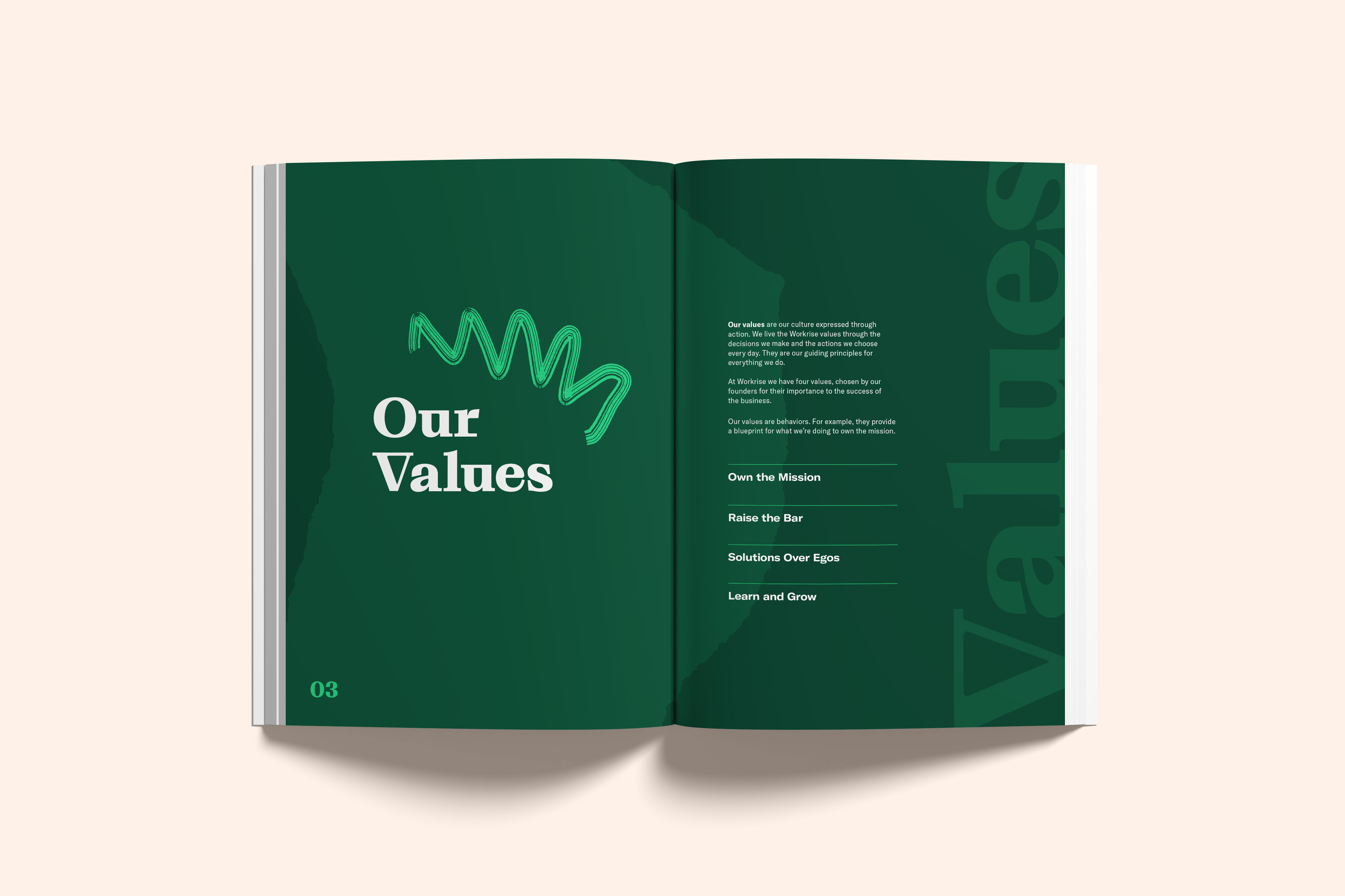Culture Field Guide Our Values chapter opener spread