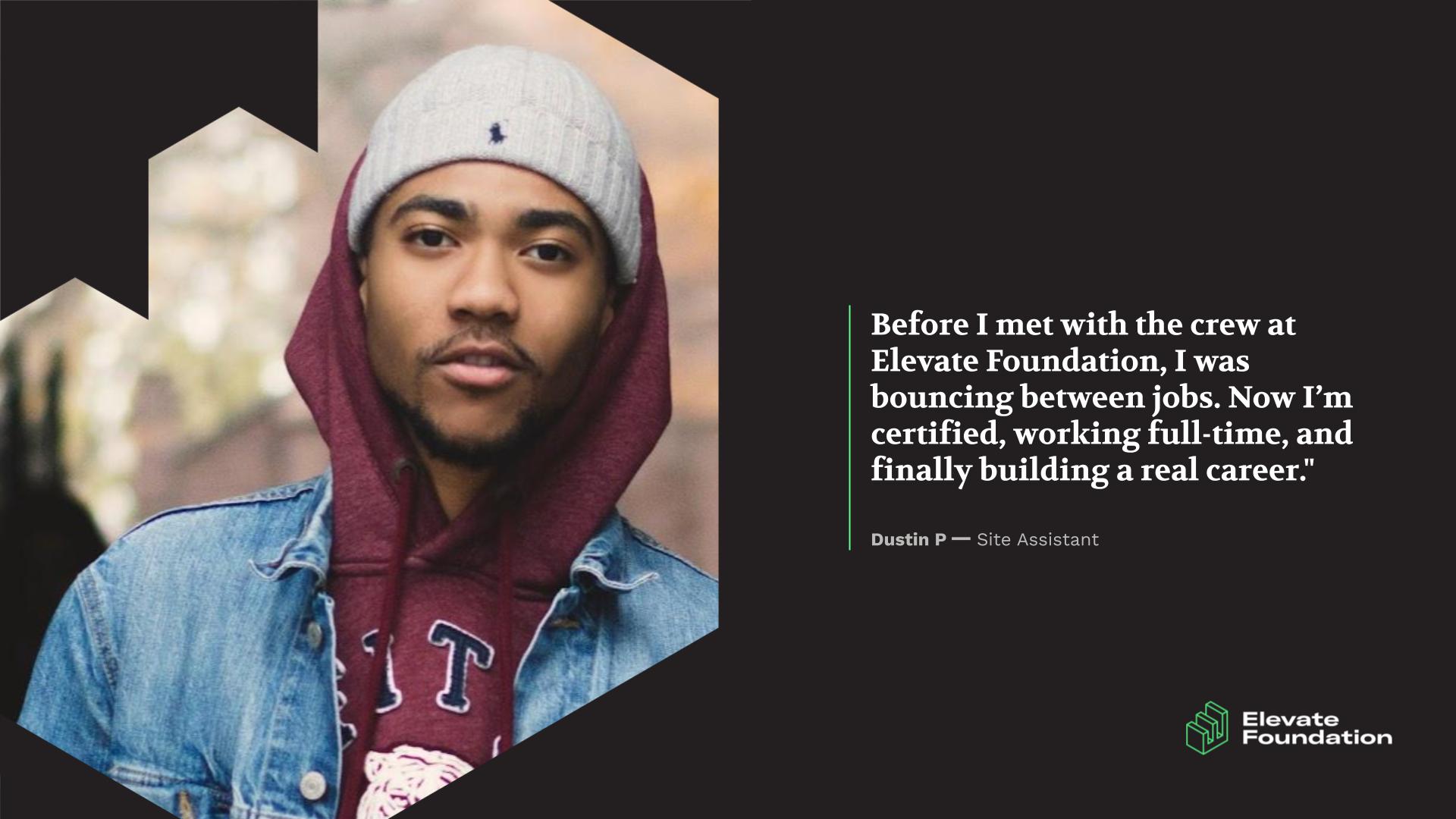 Elevate Foundation testimonial quote card