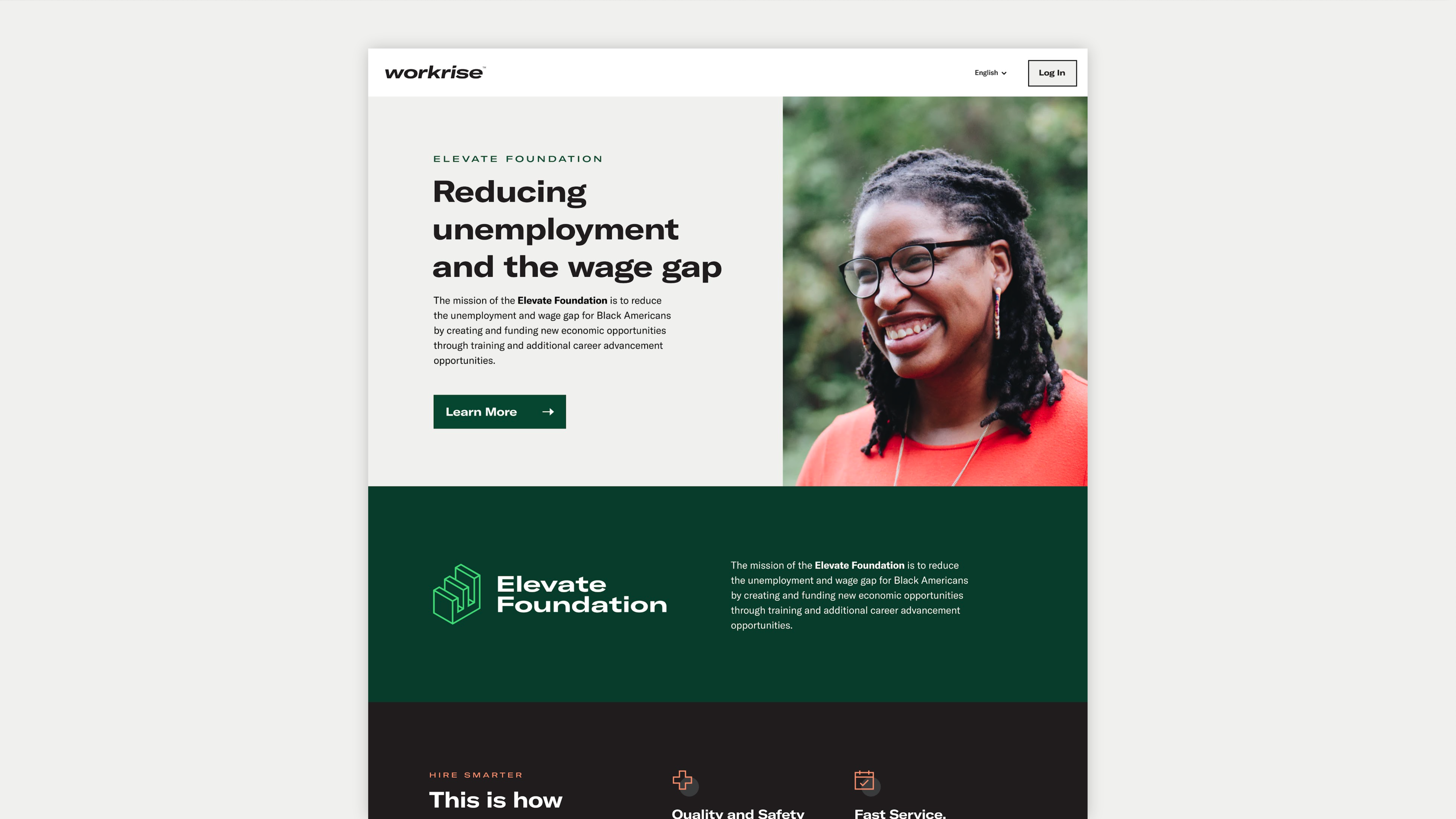 Elevate Foundation website design