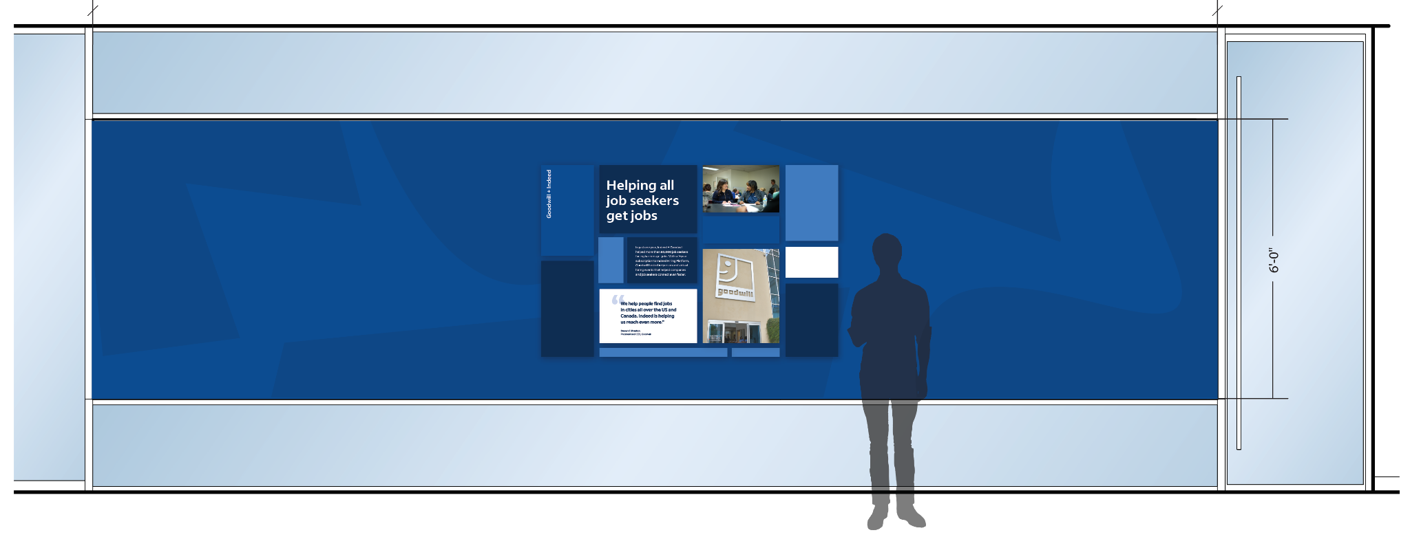 Idea Center wall panel mockup elevation drawing
