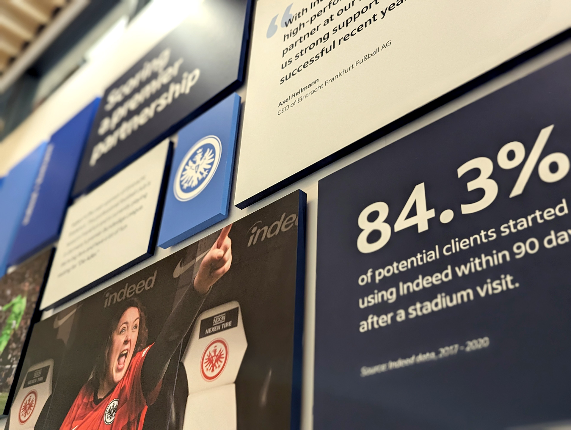 Close-up detail of Idea Center partner case study panel