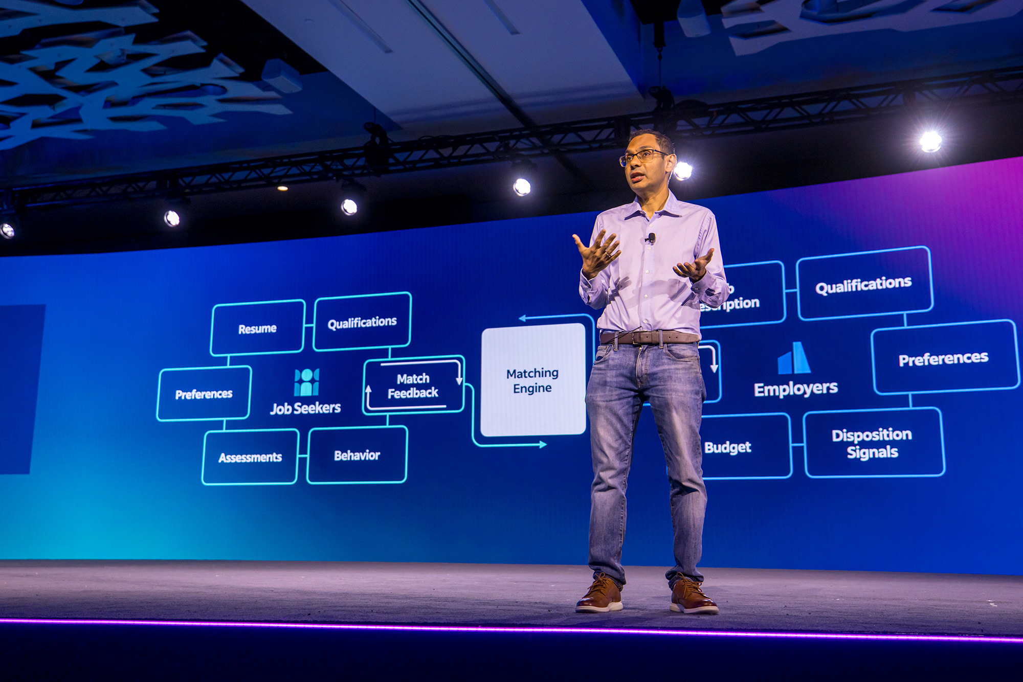 Speaker presenting on conference stage